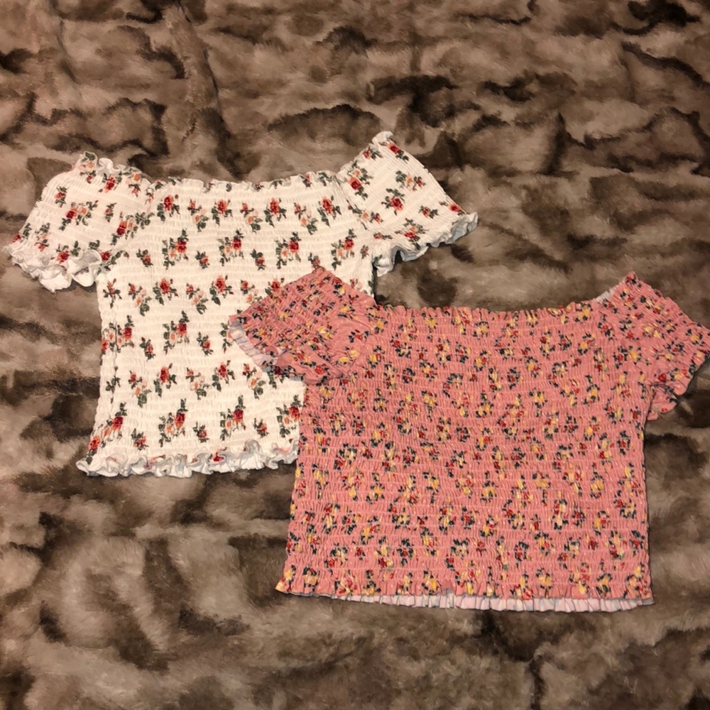 smocked off the shoulder tops